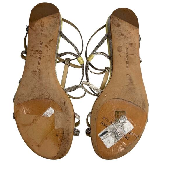 Alexandre Birman snakeskin sandals Sz 10 - Picture 4 of 5